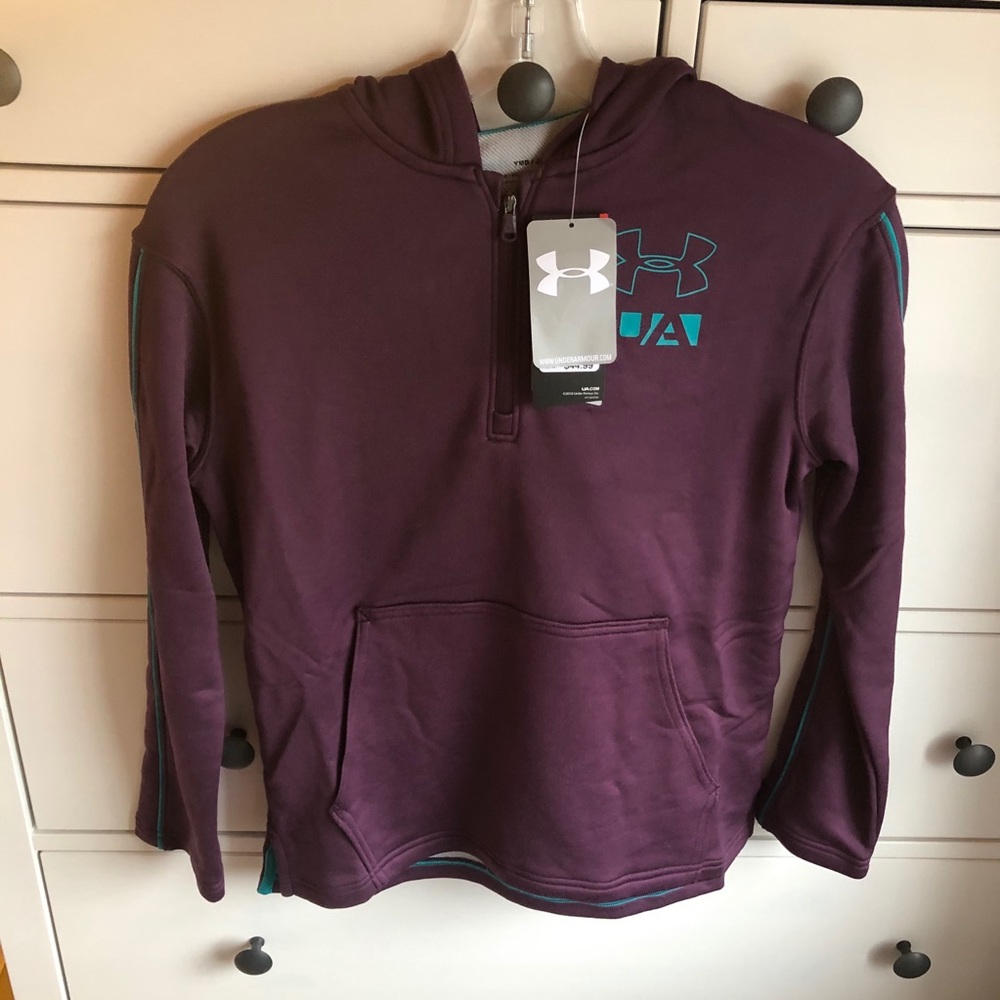 Under Armour UA quarter zip logo hoodie jacket